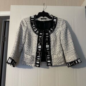 White House Black Market Blazer in White and Black
